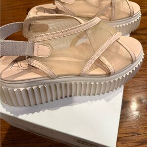 AGL Cream Platform Sandals